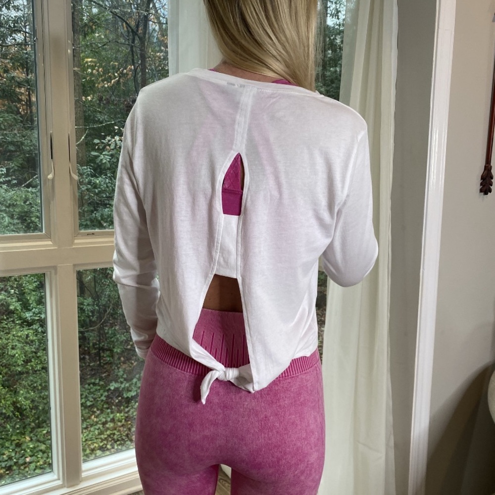 White open back workout too